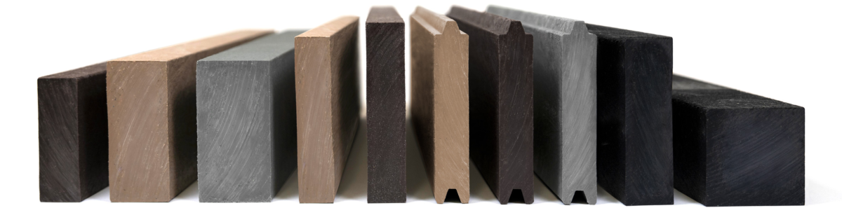 Langwerpige profielen op basis van gerecycleerd kunststofafval